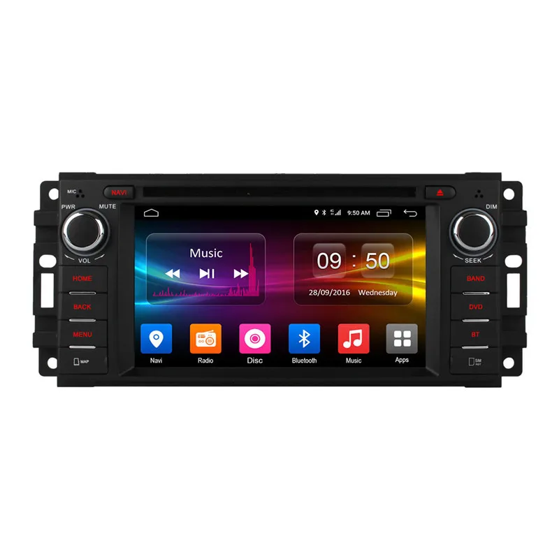 Best Android 6.0 Octa 8 Core CPU 2GB RAM Car DVD GPS Radio For Jeep Grand Cherokee Compass Commander Wrangler Unlimited DODGE Caliber 1