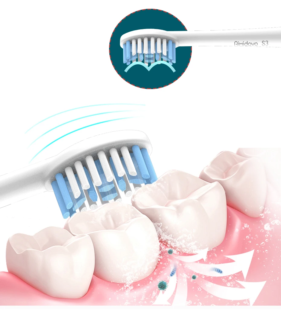Erabimax звуковая зубная щетка электрическая перезаряжаемая зубная щетка Водонепроницаемая гигиена полости рта электрическая зубная щетка для взрослых