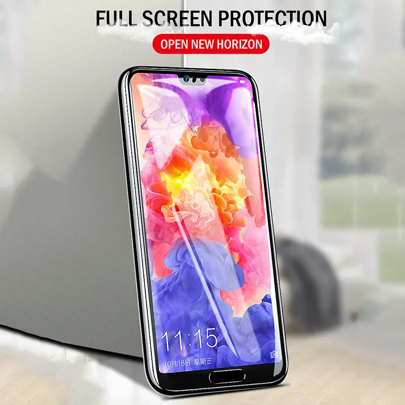 Tempered Glass For Huawei P20 Lite Screen Protector 5D Full Cover Protective Glass For Huawei P20 P10 Pro P8 Lite 2017 P Smart (9)
