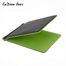 KUDIAN BEAR, кожаные мужские Зажимы для денег, металлические однотонные кошельки, кошельки для кредитных долларов, держатель для денег, зажим, portafoglio, новинка, BID009, PM20