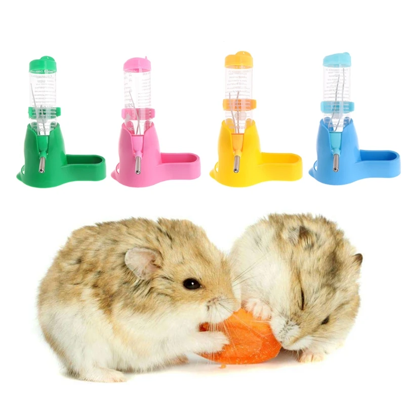 

Pet 3 in 1 Hamster Rest Dispenser Base Hut Food Water Bottle Holder Small Pet Nest Rabbit Feeder with Food Container Base