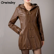 Новые повседневные куртки и пальто Весенняя кожаная куртка женские длинные кожаные пальто высокого качества Женская одежда размера плюс 5XL