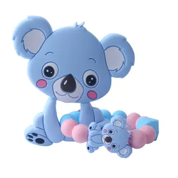 

1 Set Child Baby Pacifier Teether Bracelet Soothing Boys Girls Cute Koala Colorful Design Kids Comfort Supplies