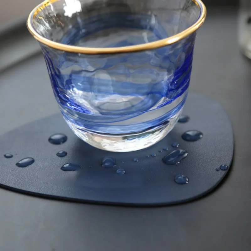 

1pc Table Mat PU Leather Coaster Dish Bowl Holder Pad Water-Resistant Heat Insulation Anti-Skid for Kitchen Dining Table