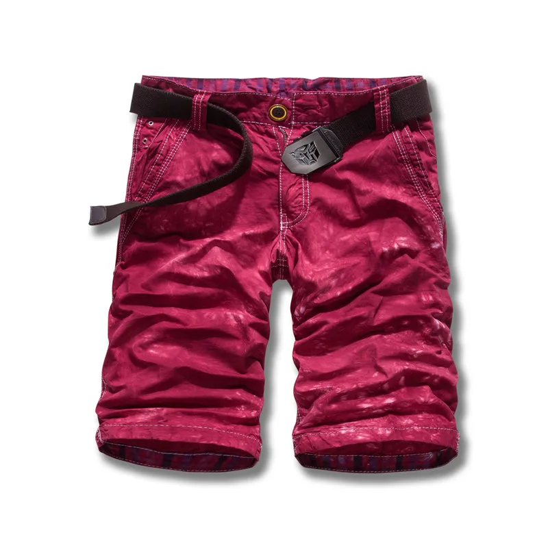 Мужские шорты Карго камуфляжного цвета Новое поступление мужские шорты в повседневном стиле короткие свободные брюки мужские военные Короткие штаны плюс размер