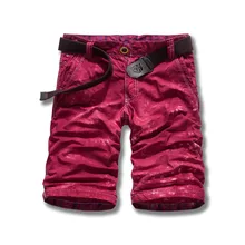 Мужские шорты Карго камуфляжного цвета Новое поступление мужские шорты в повседневном стиле короткие свободные брюки мужские военные Короткие штаны плюс размер