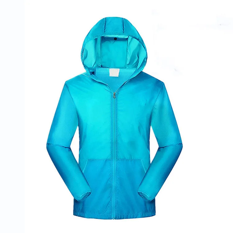Кондиционер фанат одежды охлаждения куртка открытый высокой температуры Рабочая Рыбалка Охота охлаждения Солнцезащитная одежда - Цвет: Bright blue