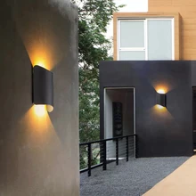 Настенный светильник прохода коридора 10 Вт светодиодный 85-265 в наружный настенный светильник регулируемые квадратные бра Декоративное Освещение крыльцо сад дом