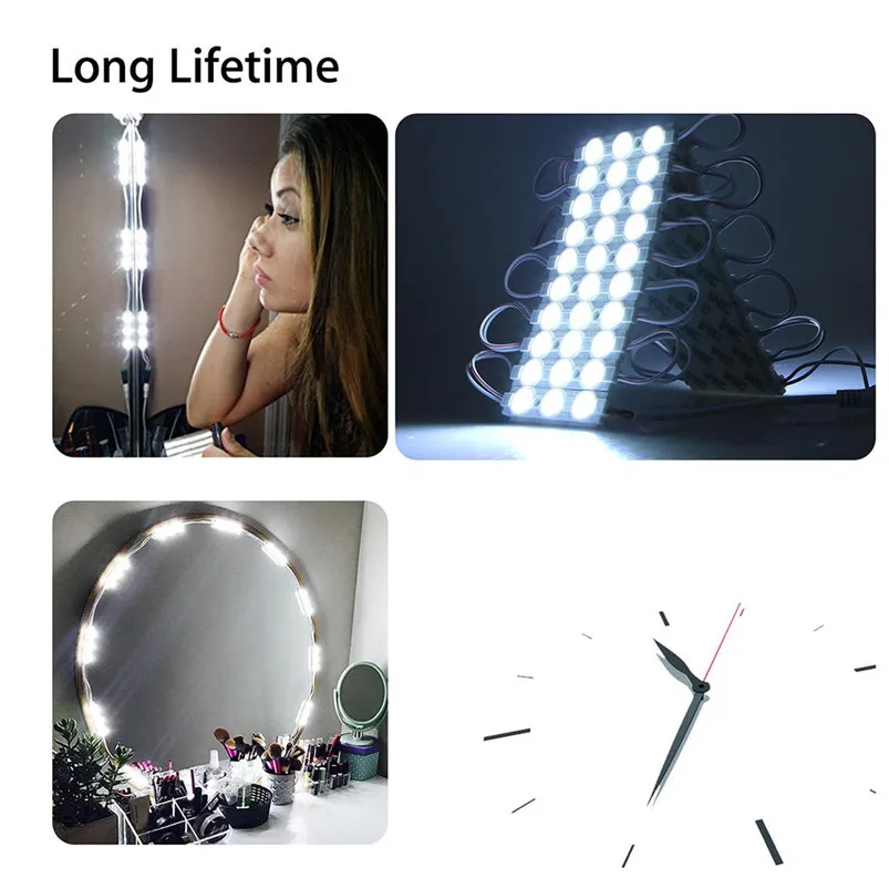 Dimmable 60 LED Mirror lights Vanity Light Kits Cosmetic Makeup Mirror Lights String Light Waterproof IP65 Luces 40FY2809