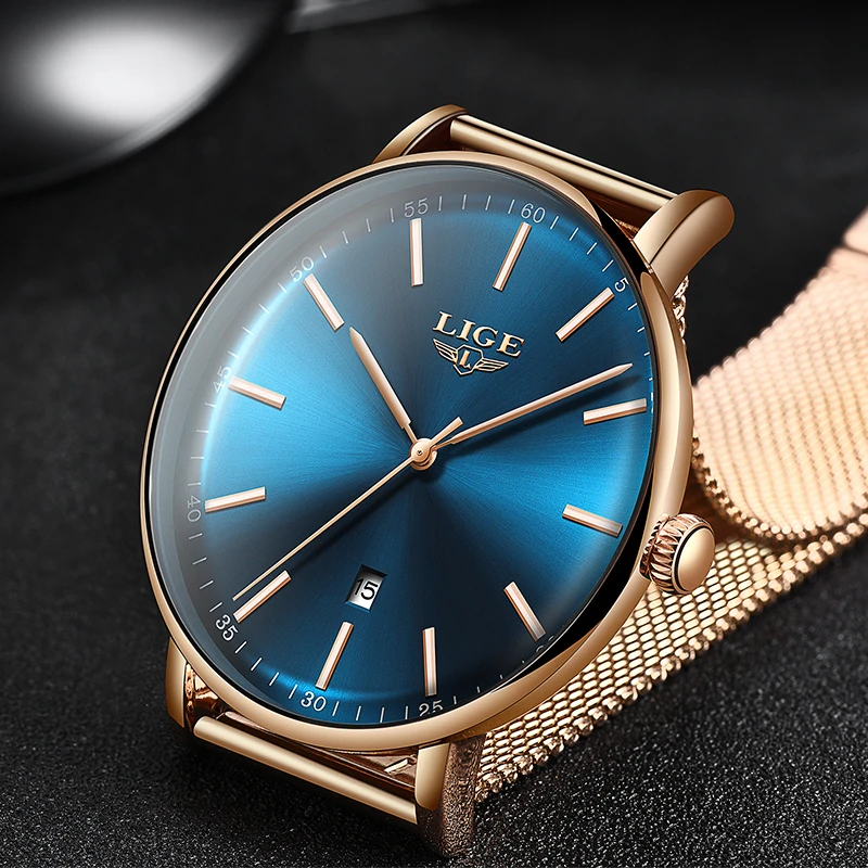 LIGE Women Watch Mens Watches Top Brand Luxury Zegarek Damski Watch Women Watch Men Montre Femme Montre Homme Reloj Hombre+Box - Image 2