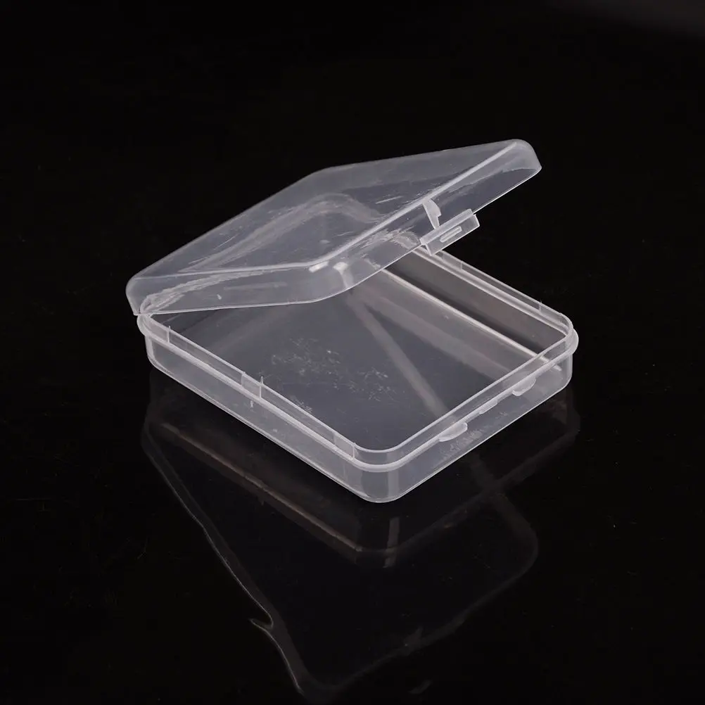 1 шт. прозрачный чехол-контейнер с крышкой практичный маленький прозрачный ящик для хранения