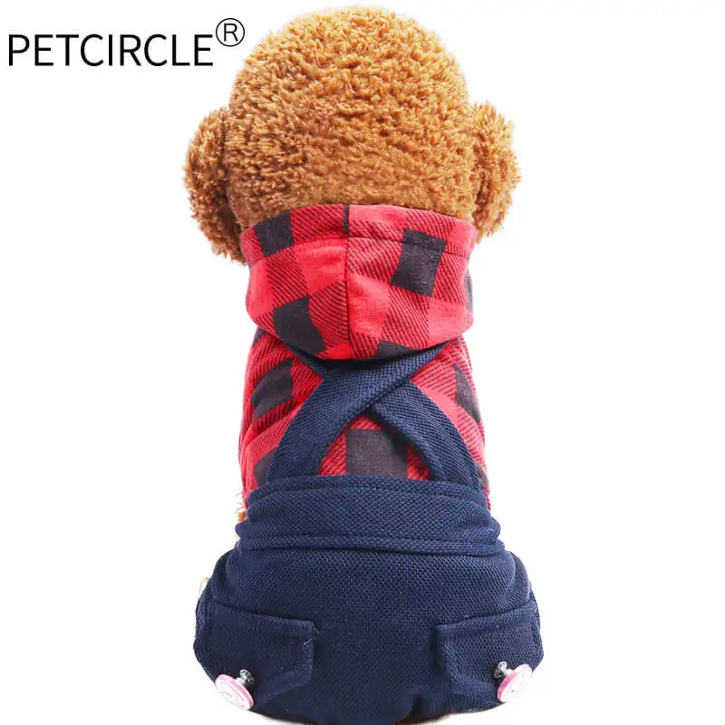 Новое поступление распродажа рetcircle Одежда для собак джинсовый комбинезон Комбинезоны для собак Чихуахуа Одежда для кошек - Цвет: red