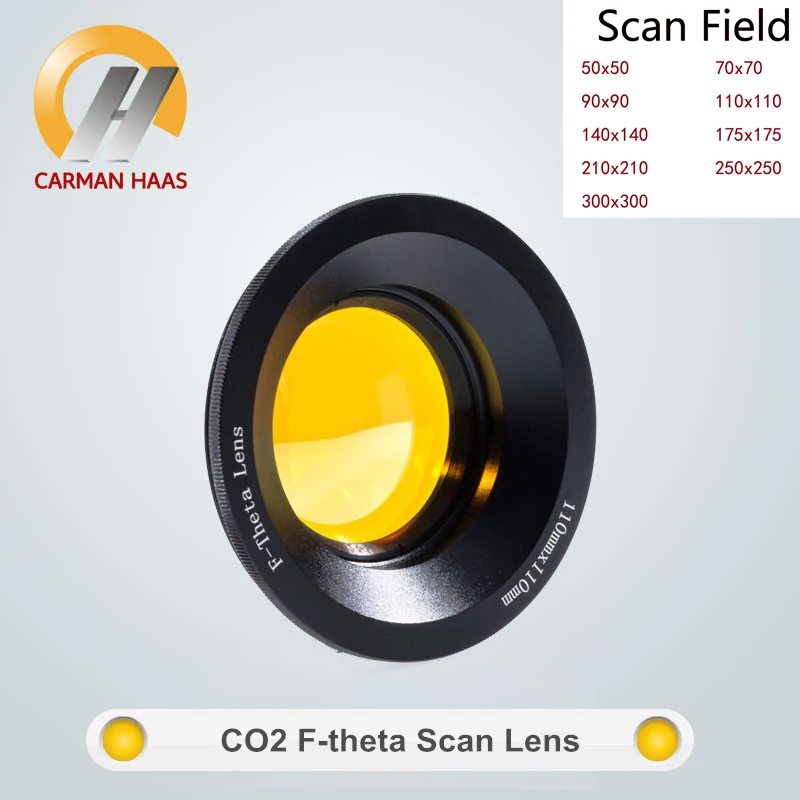 Carmanhaas Co2 лазер F Theta сканирование объектива ZnSe сканеры поле 175*175 мм Диаметр. 48 для