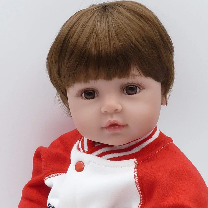 Новинка 56 см Кукла-младенец с реалистичной головкой и ручками и тканью тело bebe bonecas короткие волосы очарование ребенок Brinquedos Лучшие дети playmates игрушки