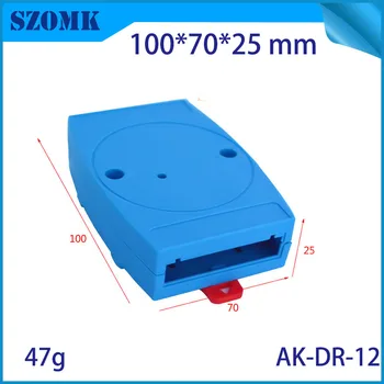 

szomk blue plastic din rail box power supply junction box (4pcs) 100*70*25mm diy pcb box china market for electronic project box