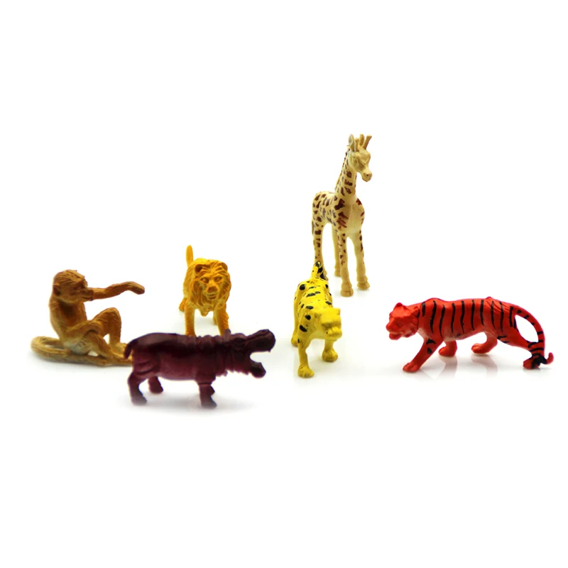 

Newly 12 Plastic Zoo Safari Figure Jungle Wild Animals Kids Toy Party Bag Filler