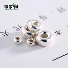 10 шт., 3x2/5x3/6x3 мм, большое отверстие, серебро 925 пробы, разделитель, браслет из ожерелья и бисера, соединитель, сделай сам, изготовление ювелирных изделий 92505