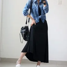 Юбки Женские harajuku белая юбка плюс размер уличная Готическая xxl Мода 80 s костюмы женские повседневные до щиколотки любовь