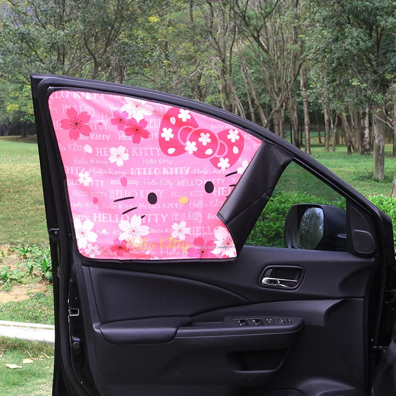Protetora para Janela de Carro Cortina para Janela Formato de Desenho Sombra para Sol para Vidro Capa Lateral Magnética Animado 2 High Quality Automóveis e motos