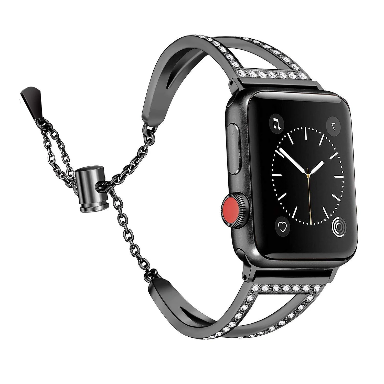 JANSIN Новый Алмазный ремешок для часов для Apple watch 38 мм 42 мм 40 мм 44 мм iwatch серия 4 3 2 1 ремешок из нержавеющей стали женский браслет