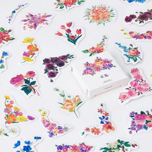 

44pcs flowering shrubs design sticker as Gift Tag Christmas gift Decoration scrapbooking DIY Sticker