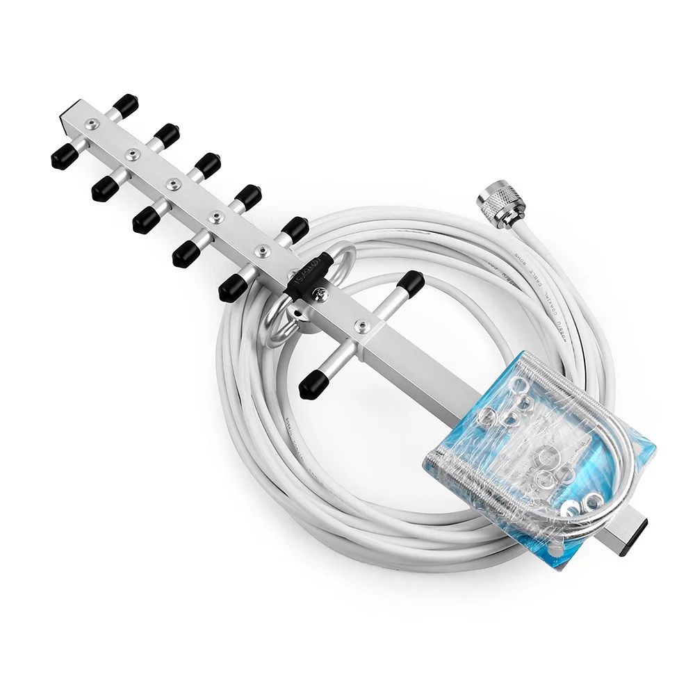 Антенна Yagi с высоким коэффициентом усиления 12dBi 1710-2170 MHz DCS & WCDMA 3g напольная для усилителя связи мобильного телефона с кабелем N Male 10 m Антенна Yagi с высоким коэффициентом усиления 12dBi 1710-2170 MHz DCS & WCDMA 3g напольная для усилителя связи мобильного телефона с кабелем N Male 10 m