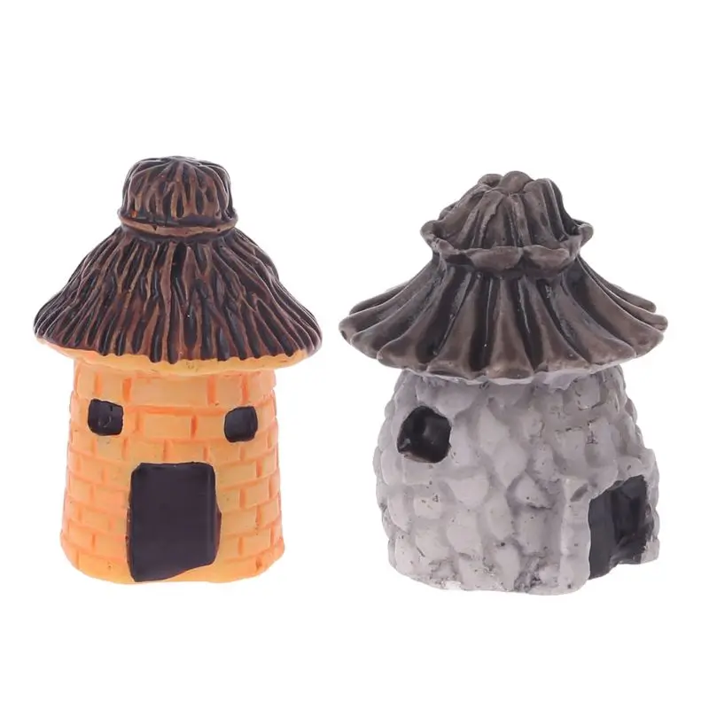 

Resin Cute Small House Micro Landscape DIY Crafts Bonsai Fairy Garden Decoration