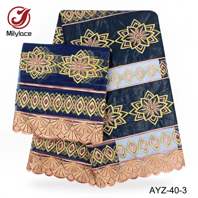 Популярный дизайн bazin Rich getzner хлопчатобумажная кружевная вышитая ткань с камнями