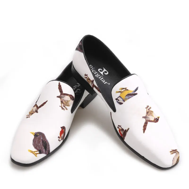 

New Men's Handmade Loafers Shoes Male Genuine Leather Pointed Painting Party Casual Leather Shoes Maillot Equipe De France 2018