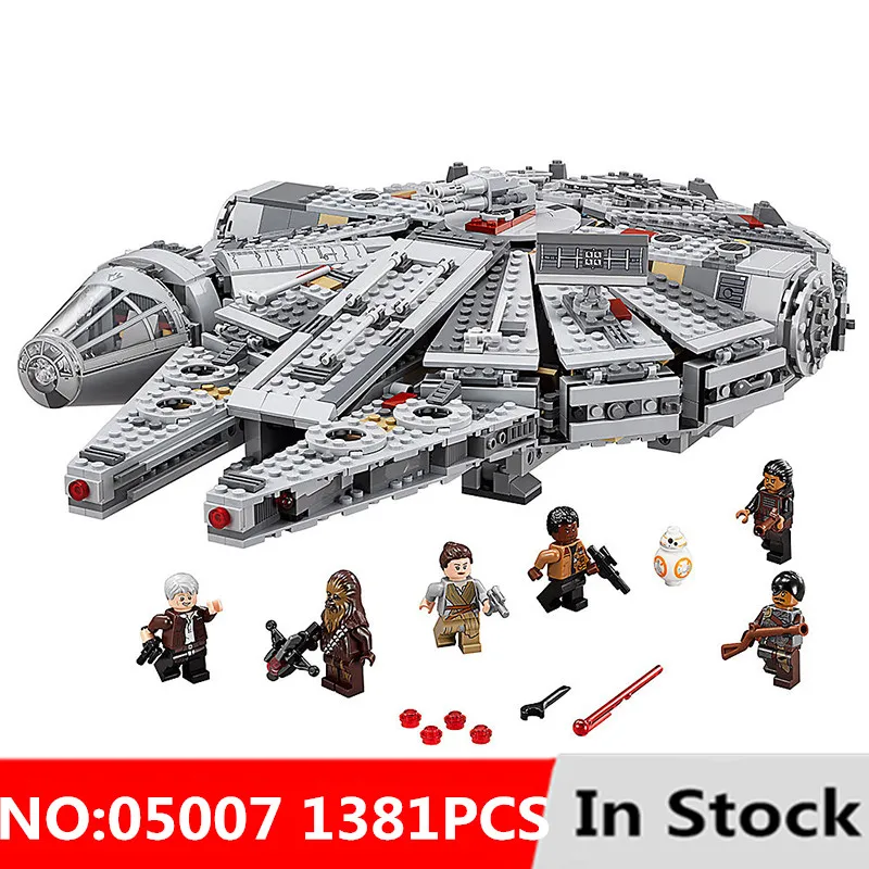 

1381pcs Star wars Legoing Millennium Falcon compatible with 75105 diy building blocks Force Awakens toys for Children gift
