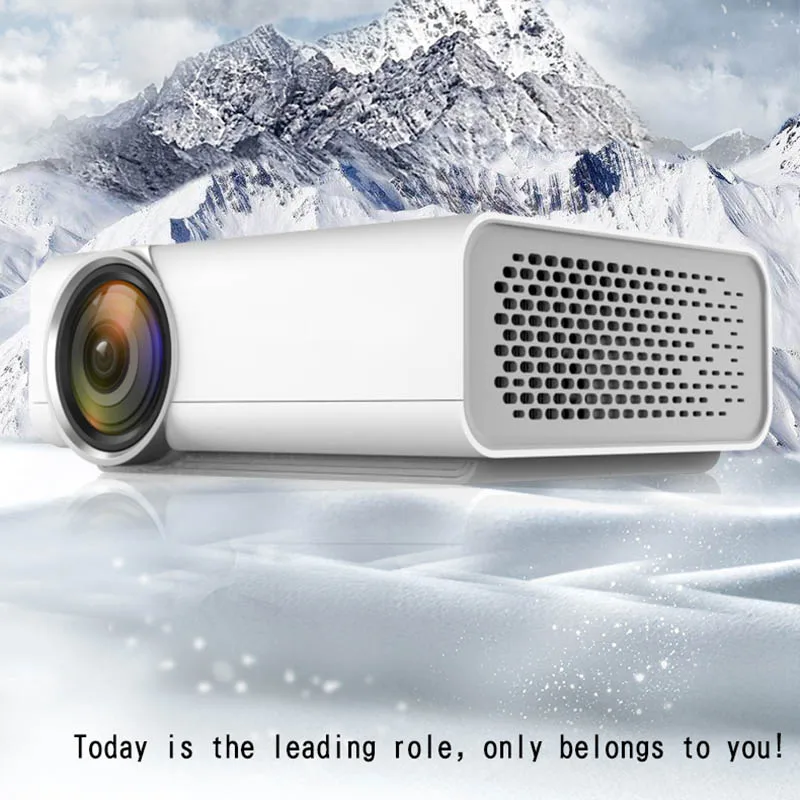 جهاز عرض (بروجكتور) ليد HD 1080 P البسيطة مسرح منزلي الفيلم متعاطي المخدرات HDMI USB VGA AV للكمبيوتر IJS998