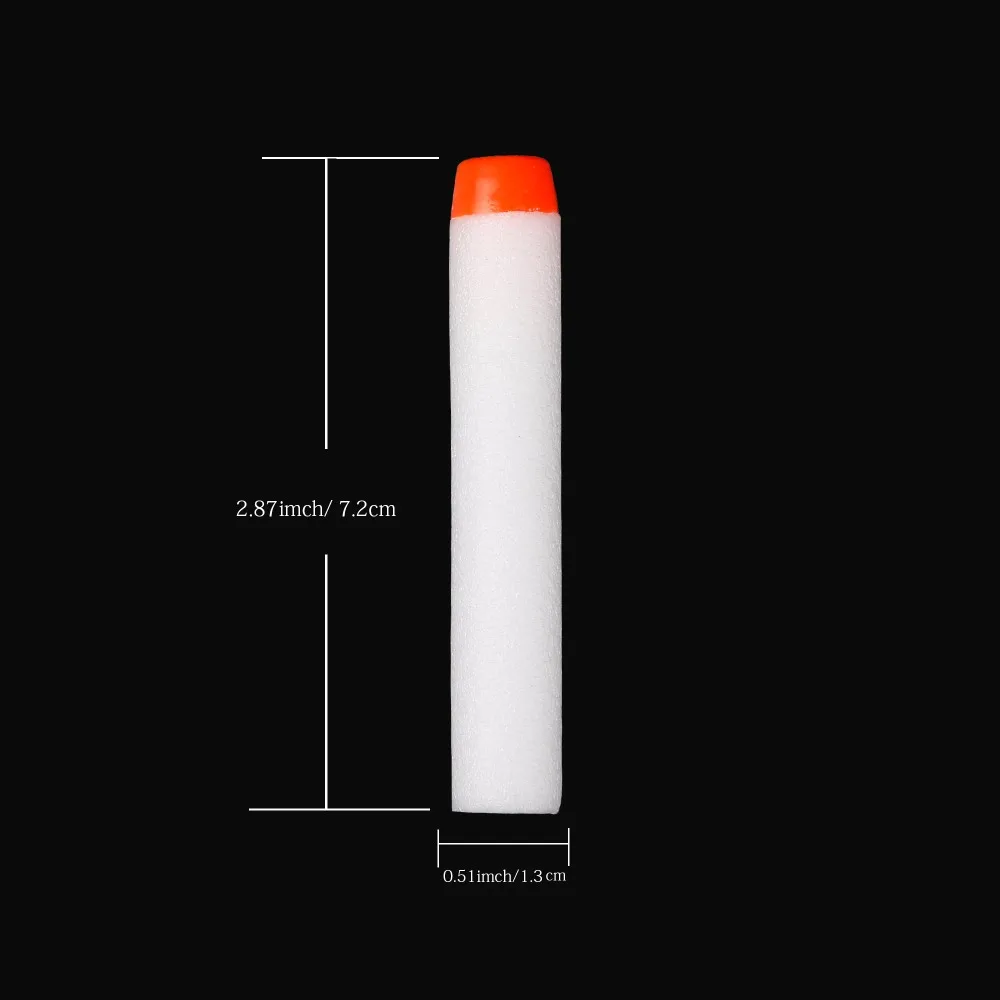 20Pcs Glow Soft Bullet for Nerf Blasters Kids Toy Gun Refill Fluorescent Darts glow in the dark white Luminous