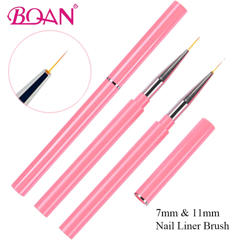 

BQAN Nail Brush 7/11mm Macaroon Color Nail Art Brushes UV Gel Painting Line Brush Nylon Hair Pen Manicure Nail Liner Tools