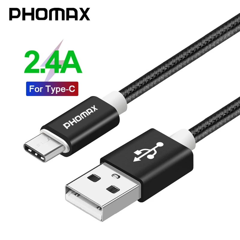 

PHOMAX USB Cable Type C Nylon Braided Fast Charge Cable For Samsung S9 Galaxy Usb Cable For Macbook Xiaomi Mi 8 A1 Charging Cord
