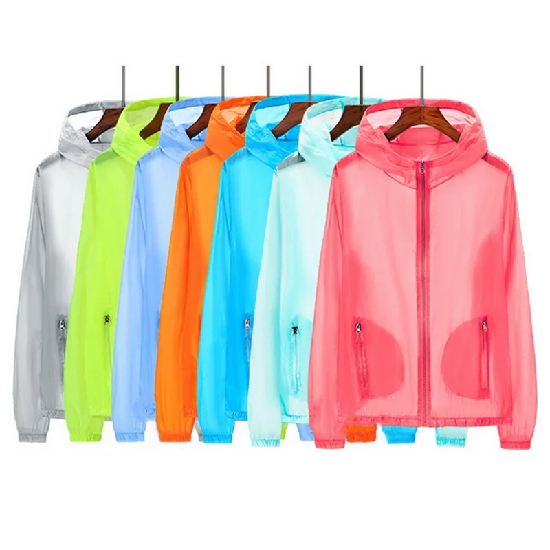 

Vertvie 2019 Solid Running Tops UV Sun Protect ClothingTransparent Long Sleeve Jackets Light Weight Summer Beach Wear Sunscreen
