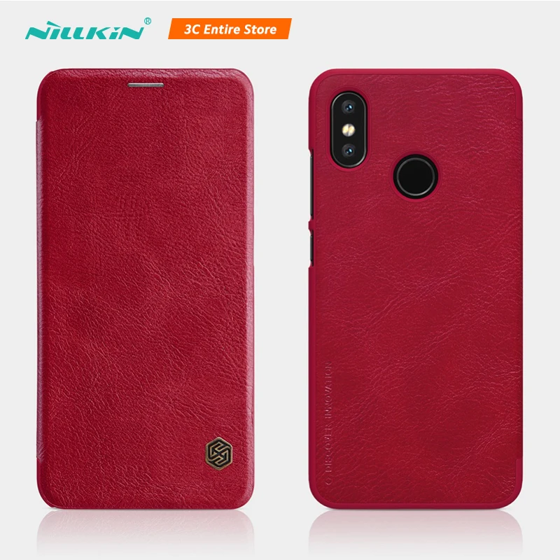 

Nillkin For Xiaomi Mi 8 Case Vintage Pu Leather Flip Cover Smart Wake Up Function Wallet Card Slot For Xiaomi Mi8 Case 6.21 Inch