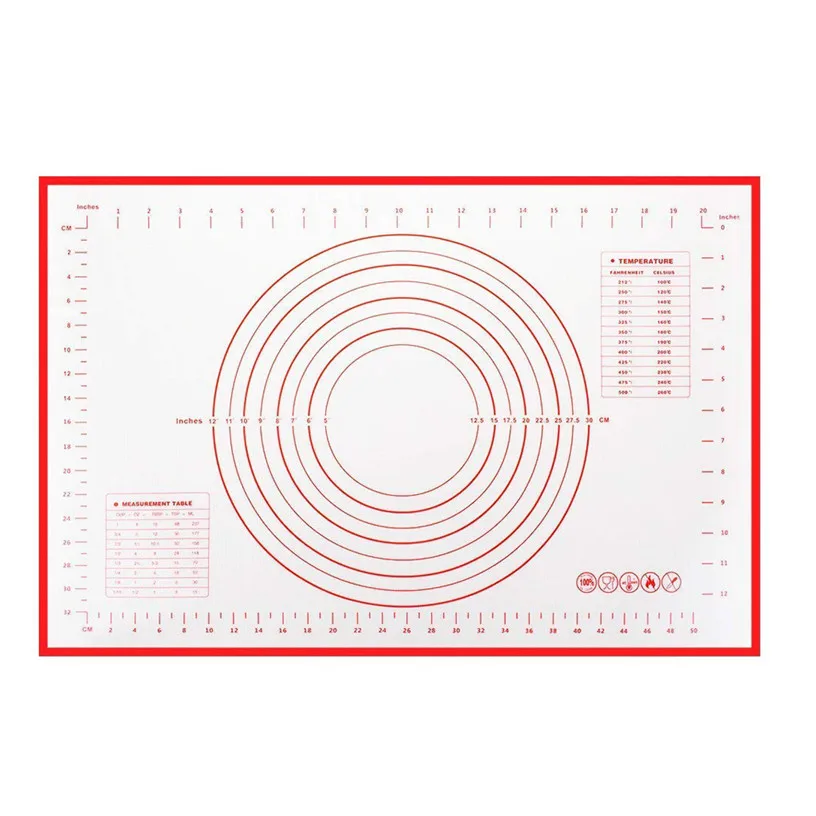 Силиконовые кондитерские коврики антипригарные для выпечки помадные коврики с измерением теста прокатки коврик Домашний DIY Кондитерские инструменты 0412