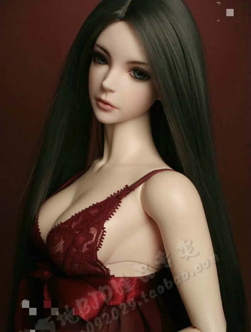 1/3 1/4 1/6 Bjd SD парик куклы высокая температура провода красивые черные цвета длинные прямые BJD супер для куклы волос парик