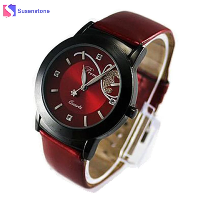 Часы наручные женские кварцевые со стразами с бабочками|montre fashion|montre femmemontre women |