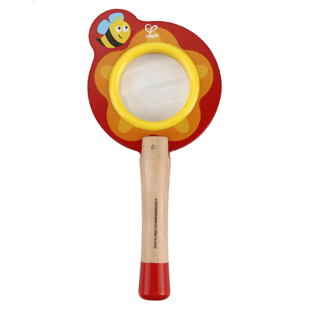 HAPE Children Toy Handheld Lens Hand Magnifier Kids Bee Shape Space Adventure Magnifying Glass Loupe Gift Education Cognitive