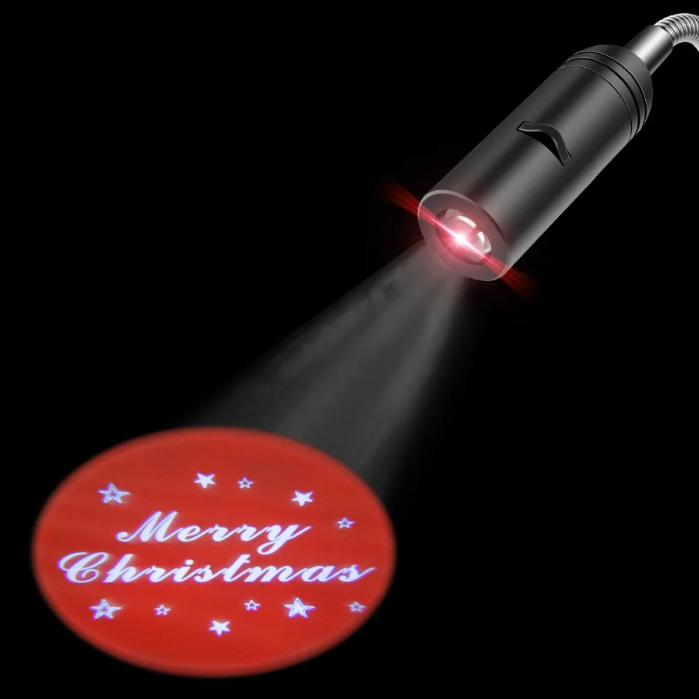 

E27 110V 220V LED Projection Light WELCOME MERRY CHRISTMAS Logo Advertising Lamp Spotlight Shop Bar Gate Indicator