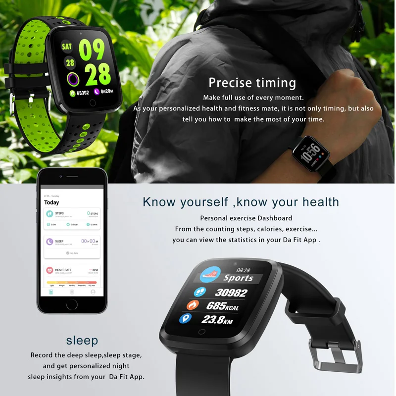 V6 Heart Rate Monitor Fitness tracker Blood Oxygen Pressure Smart Band High-definition Screen Weather Forecast Wristband