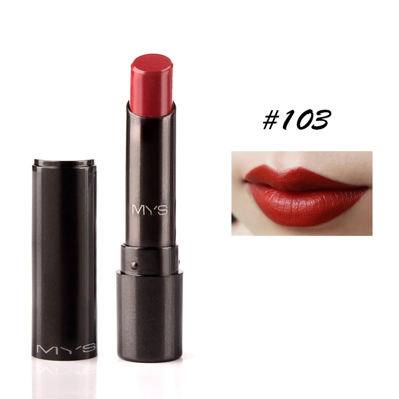 Новое поступление, бренд MYS, красивая матовая губная помада, стойкий оттенок, косметика для губ, блеск для губ maquiagem, макияж, красный batom - Цвет: 103