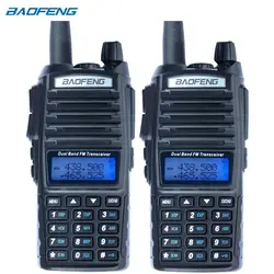 2 шт. Baofeng UV-82 двухканальные рации CB радио UV 82 Портативный двухстороннее FM VOX двухдиапазонный приемопередатчик Long Range UV82 Ham s