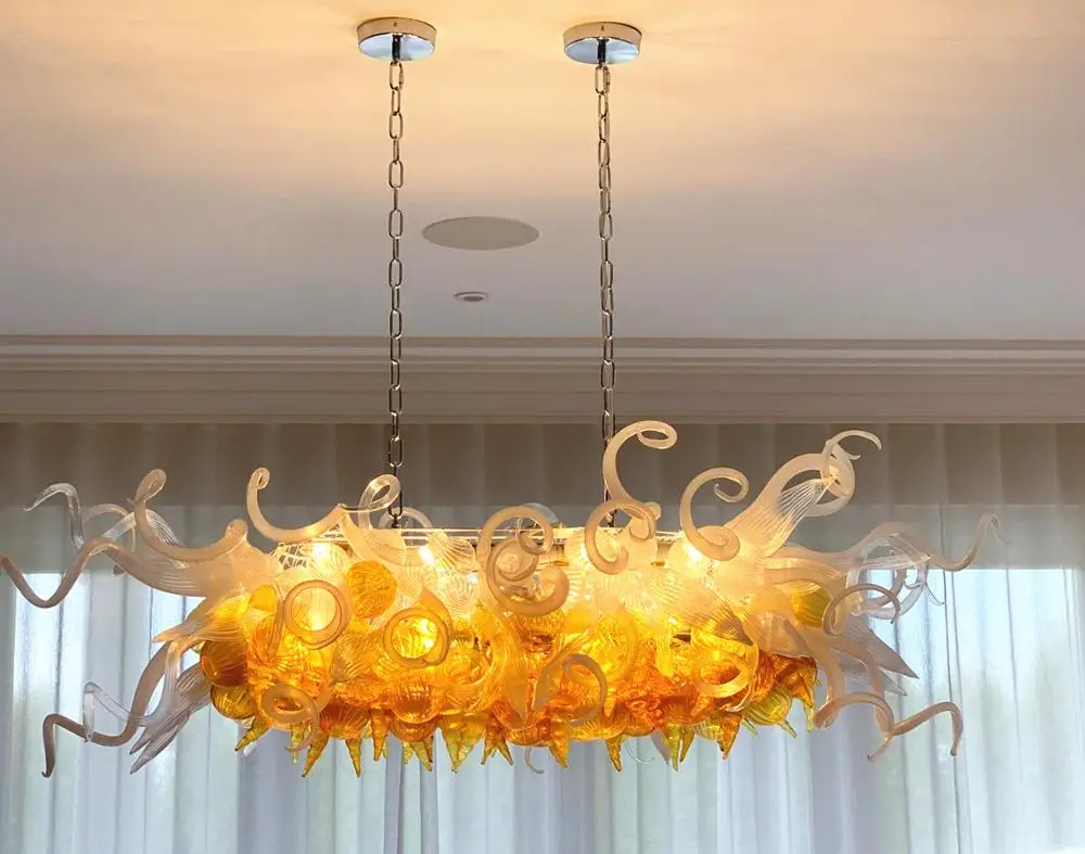 

Hot Sale Custom Hand Blown Glass Crystal Chandelier Lighting LED Hanging Chandelier Light Fixtures