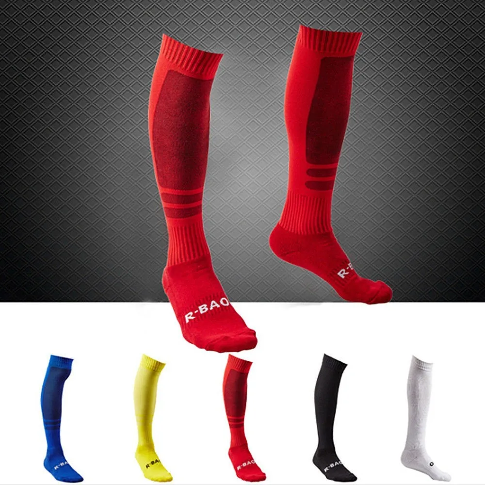 Women Men Cotton Sport Football Soccer Long Baseball Hockey Over Knee High Socks Boys Soccer Sock Plain Sock Over Knee High Sock