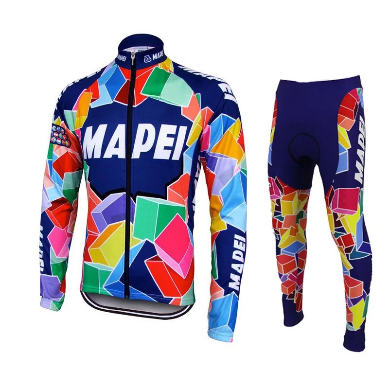 MAPEI Auturmn комплект одежды для велоспорта Джерси Pro командный костюм рубашка с длинными рукавами ropa ciclismo дышащий детский нагрудник брюки костюм