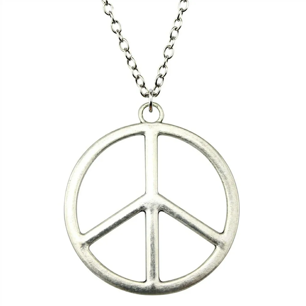 WYSIWYG 2 Colors 42mm Peace Sign Pendant Necklace, Peace ...