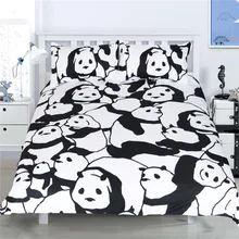 CAMMITEVER Panda Bedding Set Duvet Cover With Pillowcases Animal Home Textiles 3pcs Bedclothes panda bedding duvet cover set digital print 3pcs