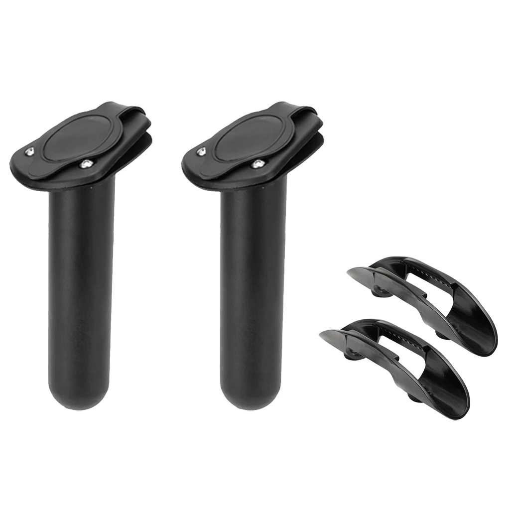 2 Pcs Kayak Paddle Clip Holder And Flush Mount Fishing Rod Holder With Cap Kayak Accessories 